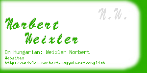 norbert weixler business card